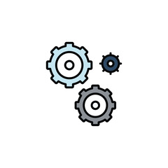 Settings icon design with white background stock illustration