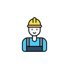 Worker icon design with white background stock illustration