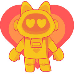 Orange Cat Robot 