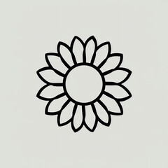 outline, minimalism, simple, sunflower, summer, flower, yellow, plant, garden, bloom, nature