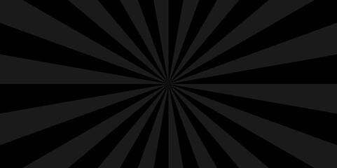 Vector Abstract black and gray sun rays sunburst backdrop background. seamless retro vintage burst sunrise sunbeam element spiral striped illustration sunray template wallpaper design