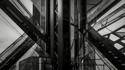 Obraz premium Fondo de pantalla abstracto naranja y negro