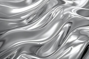 Silver abstract background with wavy pattern created with generative ai