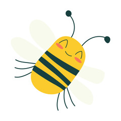 bee in flat style simple