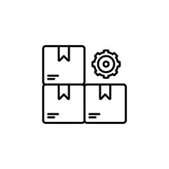 Boxes icon design with white background stock illustration