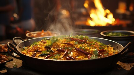 cooking in the kitchen HD 8K wallpaper Stock Photographic image