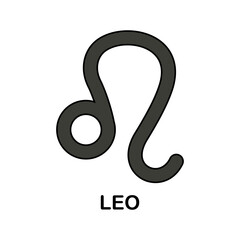 Zodiac signs. Astrological symbol, the constellation Leo. Twelve astrological avatars. Editable and color-changeable.