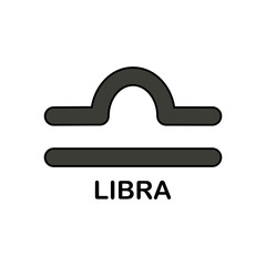 Zodiac signs. Astrological symbol, the constellation Libra. Twelve astrological avatars. Editable and color-changeable.