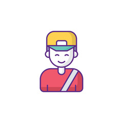 Courier icon design with white background stock illustration