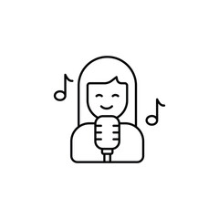 Singer icon design with white background stock illustration