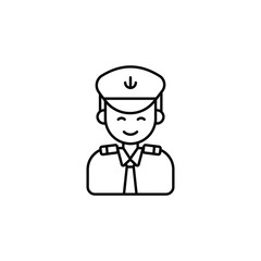 Fototapeta premium Captain icon design with white background stock illustration