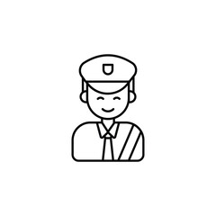 Postman icon design with white background stock illustration