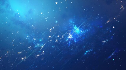 Light Particle Material in Dark Blue Space