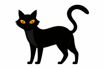 Obraz premium Halloween cat vector illustration, Halloween silhouette vector