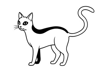 Halloween cat vector illustration, Halloween silhouette vector

