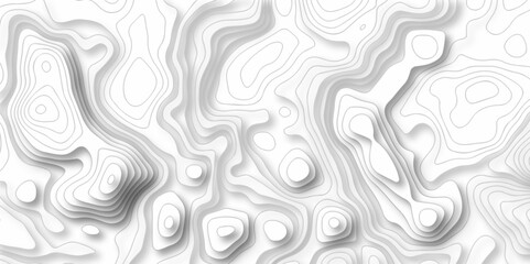 White wave line grid map and Topographic contour map lines. Seamless pattern with lines Topographic map. Geographic mountain relief diagram striped diagonal line wave carve pattern.	
 