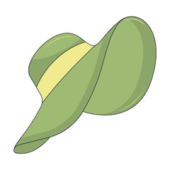 Cute Summer Beach Illustration. Isolated Vector Clipart in Cartoon Design.