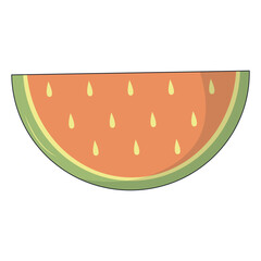 Cute Summer Beach Illustration. Isolated Vector Clipart in Cartoon Design.