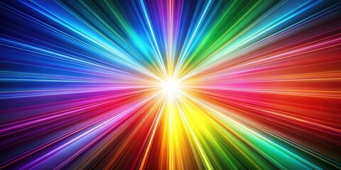 Obraz premium Abstract motion of colorful light beams on rainbow background , technology,abstract, speed, beams, rainbow, motion