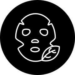 Facial Masks Line White Circle Black