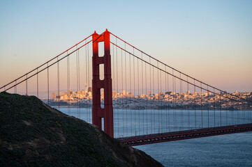 Obraz premium Beautiful and Stunning views of Golden Gate bridge in San Francisco