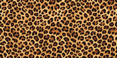 Leopard print seamless pattern with realistic leopard skin texture, wildlife, animal print, fashion, jungle, camouflage