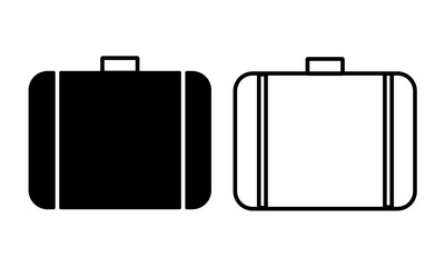 suitcase isolated on white background. Replaceable vector