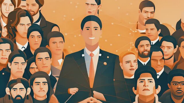 HR Human resources. Business leadership concept. Management and recruitment. Social network. Different person, business, leader, cooperation, opportunity