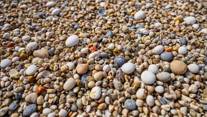 Abstract panel of pebbles as texture or background