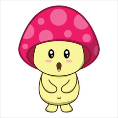 cute mushroom vector illustration design. Eps 10