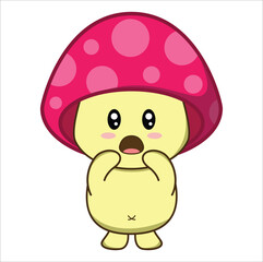 cute mushroom vector illustration design. Eps 10