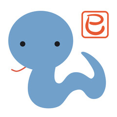 2025年巳年の干支キャラクターイラストマーク アイコン