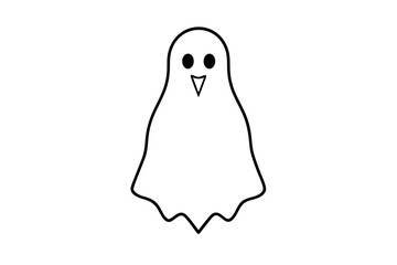 Halloween ghosts silhouette vector, Collection of Halloween ghost silhouettes	
