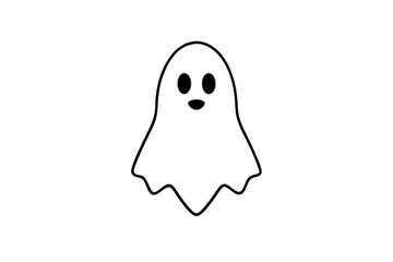 Halloween ghosts silhouette vector, Collection of Halloween ghost silhouettes	
