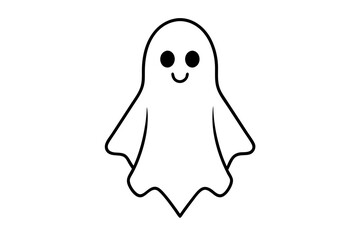 Halloween ghosts silhouette vector, Collection of Halloween ghost silhouettes	
