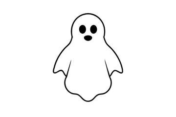 Halloween ghosts silhouette vector, Collection of Halloween ghost silhouettes	
