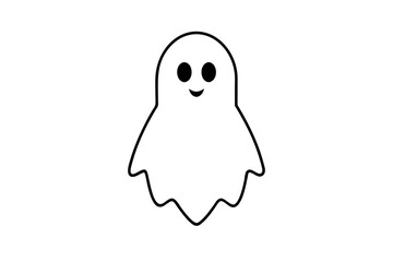 Halloween ghosts silhouette vector, Collection of Halloween ghost silhouettes	
