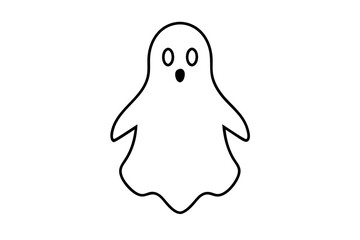 Halloween ghosts silhouette vector, Collection of Halloween ghost silhouettes	
