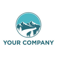 mountain illustration logo