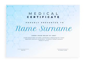 professional medical appreciation certificate document template design