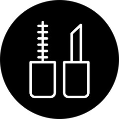 Makeup Line White Circle Black