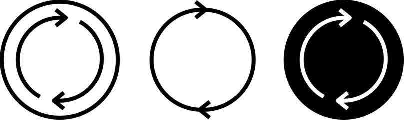 refresh icon ser. reload icon. rotation vector illustration
