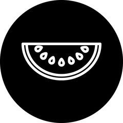 Watermelon Line White Circle Black