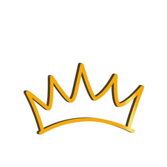 3D Crown Icon PNG