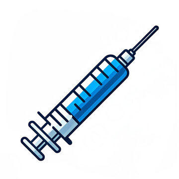 recommend clip art: Isolated vector illustration of a large syringe on a white background.