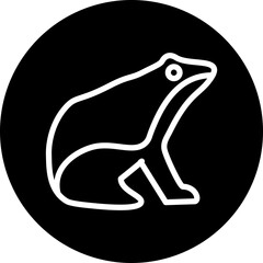 Frog Line White Corcle Black