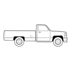 Hand drawn car outline illustration. Flat. vector eps 10