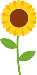 Sunflower Illustration Element