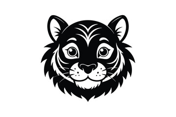 Tiger head silhouette