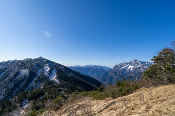 初冬の穂高連峰